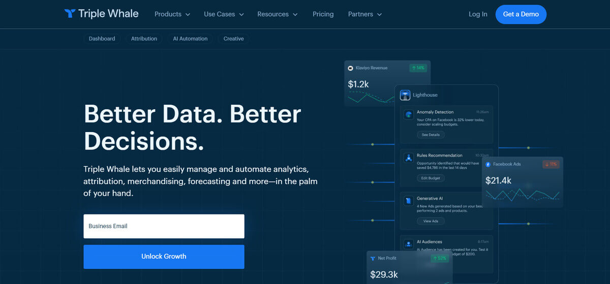 Triple Whale is a robust attribution platform